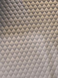 Light gray quilted diamond-pattern leather interior lining option for the Executive XLS-35 hyperbaric chamber